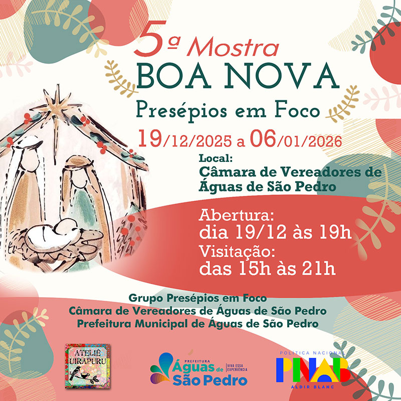 Águas de São Pedro sedia 5ª mostra de presépios
